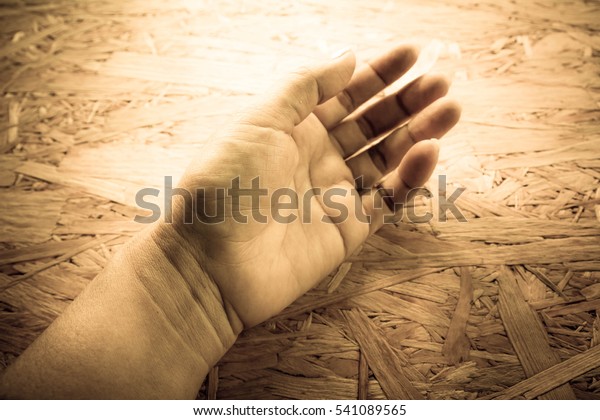 Dead Woman Hand On Floor Crime Stock Photo (Edit Now) 541089565