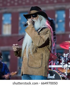 DEADWOOD, SD – JUNE 16.  William Lee Golden Of The Oak Ridge Boys Performs On Main Street To A Crowd Of 8,000 Fans During The Wild Bill Days In Deadwood, South Dakota – 16 June 2017