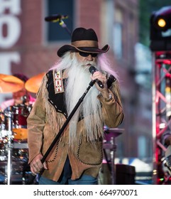 DEADWOOD, SD – JUNE 16.  William Lee Golden Of The Oak Ridge Boys Performs On Main Street To A Crowd Of 8,000 Fans During The Wild Bill Days In Deadwood, South Dakota – 16 June 2017