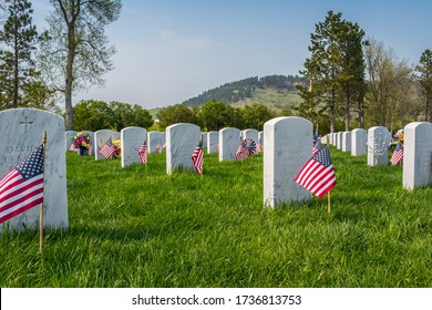 Deadwood, SD, USA - May 30, 2019: The Mount Moriah Cemetery