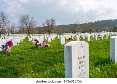 Deadwood, SD, USA - May 30, 2019: The Mount Moriah Cemetery