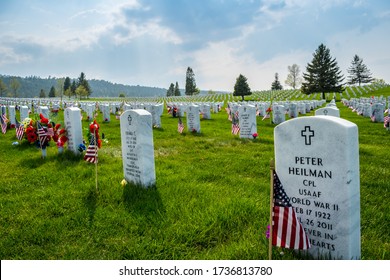 Deadwood, SD, USA - May 30, 2019: The Mount Moriah Cemetery