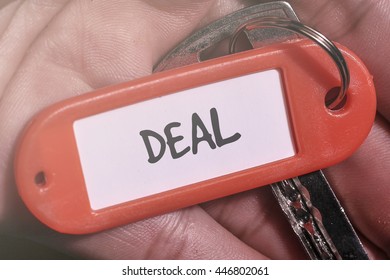 DEAL Word Written On Key Chain