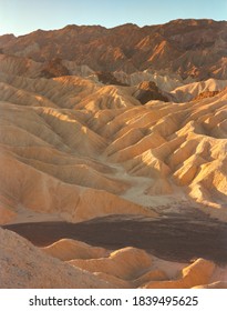 Death Valley, California/United State-March, 2019: A Complicated	and	Changeable Sand Dune in Death Valley National Park