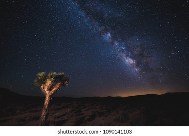 Death Valley At Night Under The Milky Way