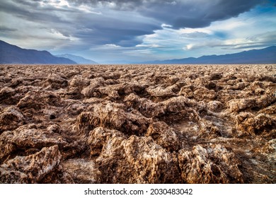 Death Valley Salt Bed In California