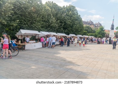 Debrecen, Hungary - June 11, 2022: People On Annual Season Finale Folk Dance Performance.