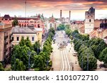 Debrecen, Hungary, view of the city from the top of the Reformed Cathedral, beautiful cityscape