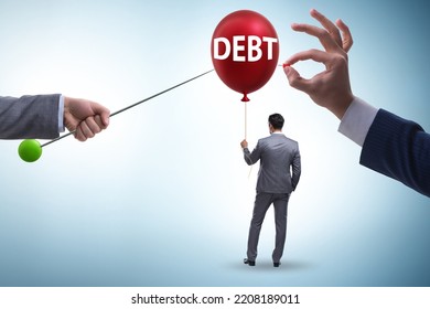 Debt and loan concept with balloon - Shutterstock ID 2208189011