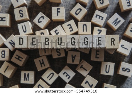 Debugger  word concept