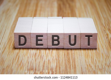 Debut Word In Wooden Cube