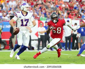 Dec 12, 2021; Tampa, FL USA;  Josh Allen During An NFL Game At Raymond James Stadium. (Steve JacobsonIts Sports Magazine)