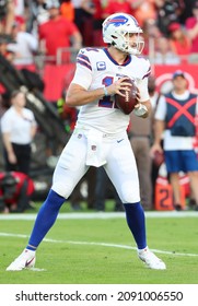 Dec 12, 2021; Tampa, FL USA;  Josh Allen During An NFL Game At Raymond James Stadium. (Steve JacobsonIts Sports Magazine)