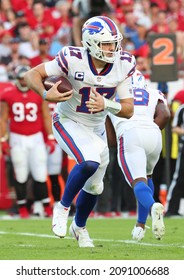 Dec 12, 2021; Tampa, FL USA;  Josh Allen During An NFL Game At Raymond James Stadium. (Steve JacobsonIts Sports Magazine)