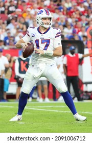 Dec 12, 2021; Tampa, FL USA;  Josh Allen During An NFL Game At Raymond James Stadium. (Steve JacobsonIts Sports Magazine)