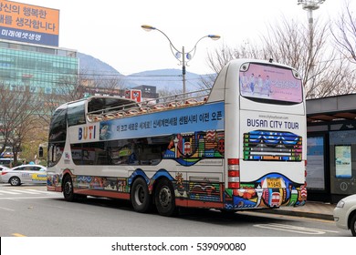 Dec 13, 2016 Busan City Tour Bus At Busan Train Station In South Korea