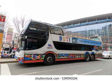 Dec 13, 2016 Busan City Tour Bus At Busan Train Station In South Korea