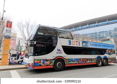 Dec 13, 2016 Busan City Tour Bus At Busan Train Station In South Korea