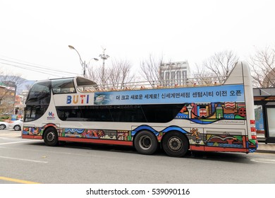 Dec 13, 2016 Busan City Tour Bus At Busan Train Station In South Korea