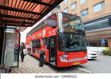 Dec 13, 2016 Busan City Tour Bus At Busan Train Station In South Korea