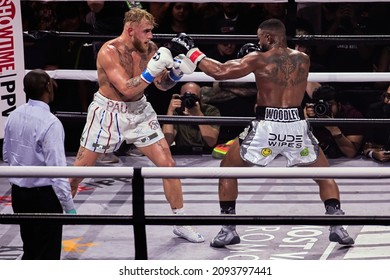 Dec. 18, 2021 - Tampa, FL, USA: International Superstar Jake “The Problem Child” Paul Will Face Former MMA World Champion Tyron “The Chosen One” Woodley II In A Rematch At Amalie Arena.