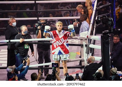 Dec. 18, 2021 - Tampa, FL, USA: International Superstar Jake “The Problem Child” Paul Will Face Former MMA World Champion Tyron “The Chosen One” Woodley II In A Rematch At Amalie Arena.