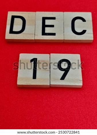 Dec 19 date subtitle or text isolated with red background.