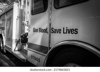 Decatur, Georgia  USA - July 4, 2022: A Fire Truck Displays An Important Message: 