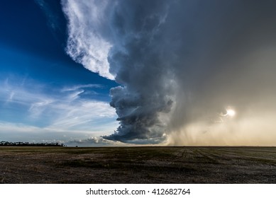 Decaying Supercell in North Dakota, US