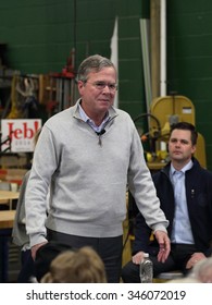 DECEMBER 1, 2015-NEWTON, IA.  Jeb Bush Campaigns At The Des Moines Area Community College
