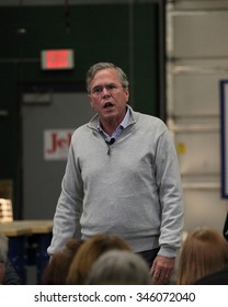 DECEMBER 1, 2015-NEWTON, IA.  Jeb Bush Campaigns At The Des Moines Area Community College