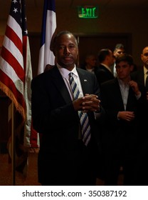 December 11, 2015-Honey Creek Resort, Iowa.  Ben Carson After Rally.