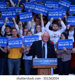 DECEMBER 13, 2015, MT VERNON, IA Bernie Sanders Speaks To Crowd At Cornell College, Mount Vernon, Iowa