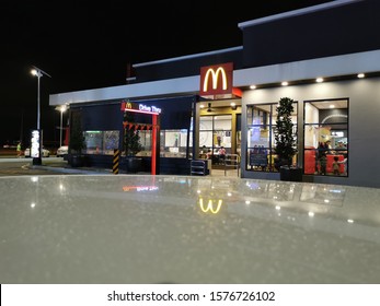 December 2, 2019 - Klang, Malaysia. Drive Thru Way At Local Fast Food Restaurant In Malaysia To Ease Customers To Buy Food Via Their Cars 