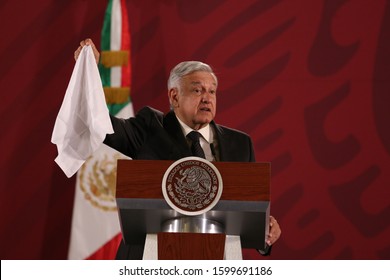 December 20th 2019. Andrés Manuel López Obrador, Mexican President Attend His Traditional Every Morning Press Conference.