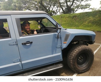 December 23, 2021. Bandung, West Java, Indonesia. Maung Brand Offroad Car Made By PT Pindad Which Is Usually Used For Military Purposes