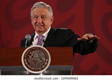 December 24th 2019. Andrés Manuel López Obrador, Mexican President Attend His Traditional Every Morning Press Conference.