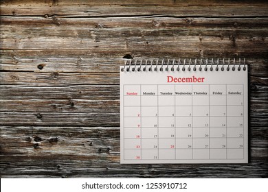 December 25 in the calendar on the wood background  - Shutterstock ID 1253910712