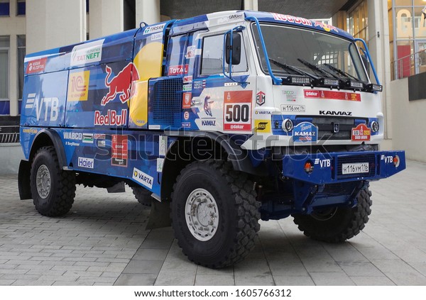 December\
26, 2019. Moscow, Russia. Racing car team KAMAZ Master, which takes\
part in the rally raids Dakar and Africa Eco Race.                 \
                                            \
