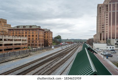 December 30 2017 Roanoke VA USA Train Yard