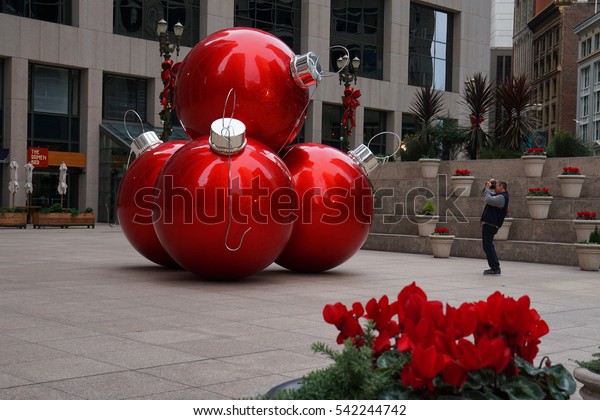 large red christmas bulbs