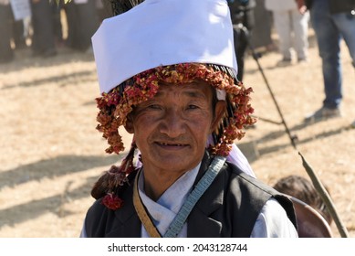 December 9, 2017, Kathmandu Nepal, Kirant priest in Ubhauli festival