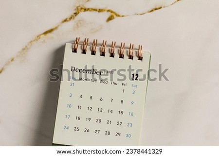 December calendar for 2023 on a colored background .Planning for every day