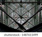 Deception Pass Bridge on Washington State Route 20 connecting Whidbey Island to Fidalgo Island built in 1935 of steel. It is in the National Register of Historic Places.                              