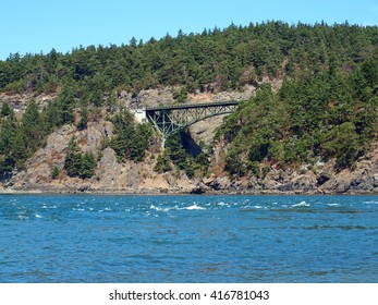 Deception Pass Bridge On Whidbey Island Washington USA