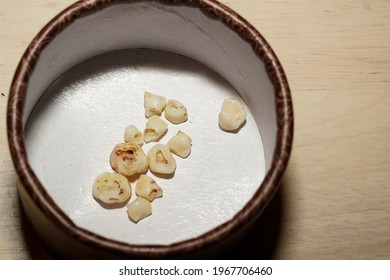 Deciduous Teeth Kept In A Box. Selective Focus