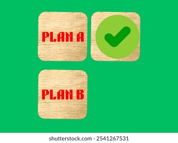 A decision has been made, Plan A is approved. High-quality photograph