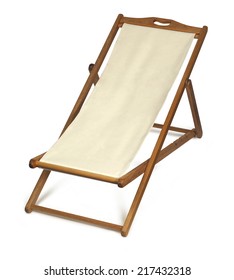 Deck Chair Isolated On White Background