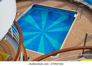 Deck Of Cruise Ship With Pool