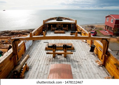 Deck Of Old Wooden Ship
